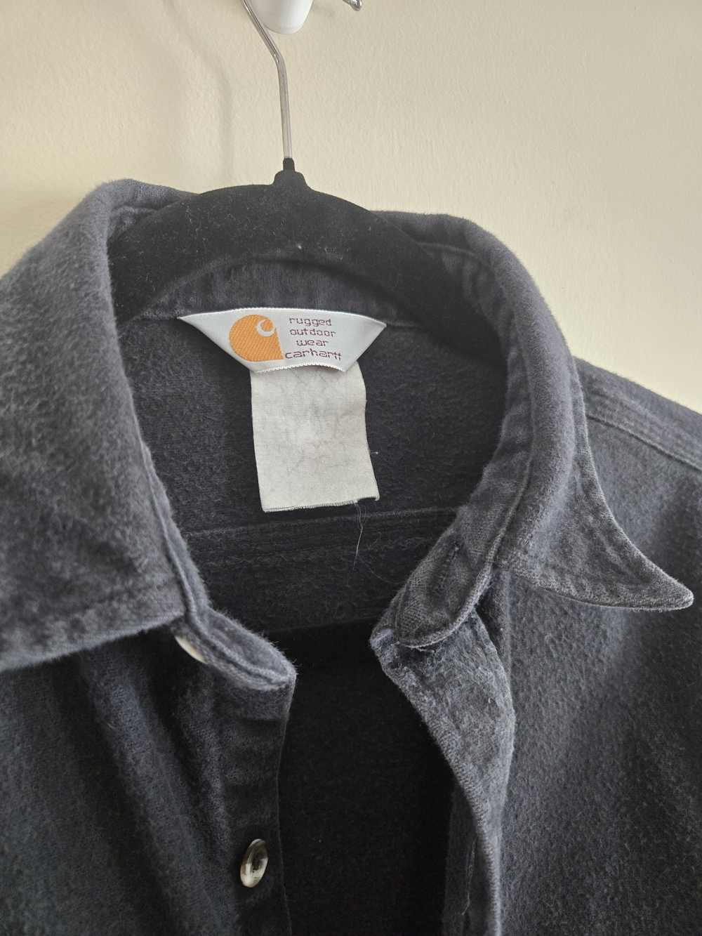 Carhartt Black Rugged Outdoor Wear Flannel Shacket Shirt Jacket